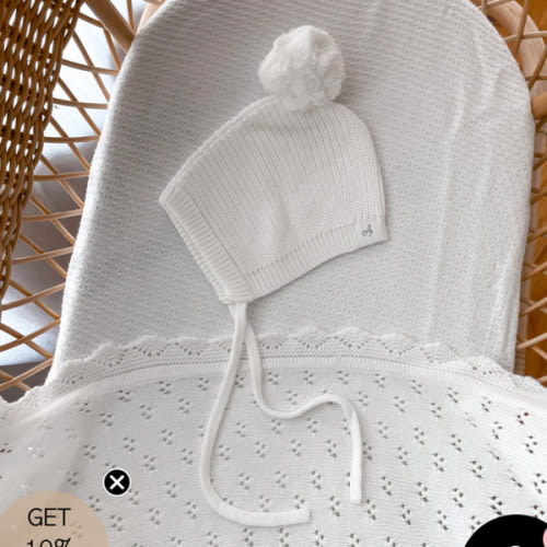 Knitted Bonnet - Milk – Avalia Kids