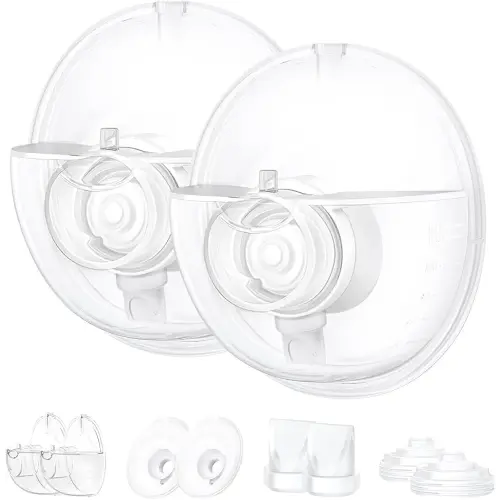 2 Full Set Collector Cup Compatible with Momcozy M5,Only for M5 Breast Pump Replacement Accessories with 24mm Flange, Collector Cup, Duckbill Valve, Diaphragm