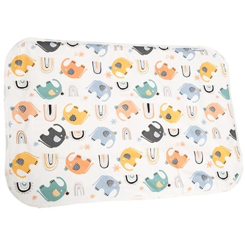 Baby Diaper Changing Pad, 21 5/8" x 31.5" Waterproof Changing Pad Liners - Reusable Soft and Absorbent Portable Changing Mat(Elephant1PCS)