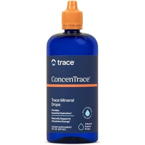 Trace Minerals ConcenTrace Trace Mineral Drops | Supports Energy, Digestion, Bone Health & Hydration, 70+ Ionic Trace Minerals w/Magnesium, Chloride & Potassium | Keto, Vegan & Non-GMO | 96 Servings