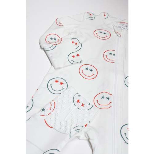 Red, White and Blue Smiley - Footie