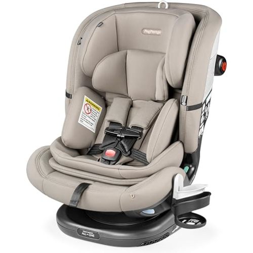 Peg Perego Primo Viaggio All-in-One Convertible Car Seat – Newborn to 10+ Years – 5-120 lbs – Height Adjustable & Slim, 100% FR-Free, Made in Italy, Astral (Beige)