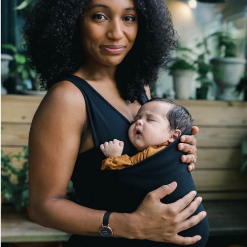 Lalabu Soothe Shirt | Newborn Baby Carrier Shirt for Mom | No-Wrap Baby Wearing Shirt from Makers of The Lalabu Dad Shirt | Skin to Skin Top for Mom and Baby