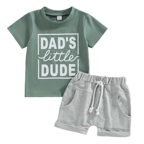 Futezty Toddler Boys Clothes Summer Outfit Sets Cotton T Shirt Short Sleeve Top Car Printed Baby Clothes