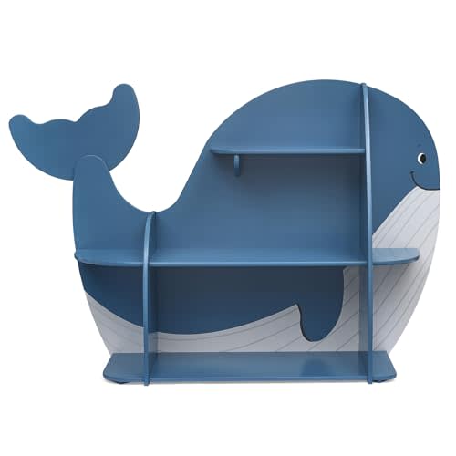 Delta Children Whale Bookcase - Greenguard Gold Certified, Blue