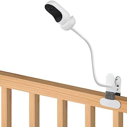 Baby Monitor Mount, Compatible with Owlet Cam/Duo & Other Cameras, 15.7in Flexible Clip, Wall Mount, Metal, Adjustable