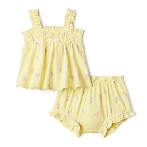 Amazon Essentials x Sofia Grainge Baby Girls' Cotton Sleeveless Shirt and Shorts Play Set