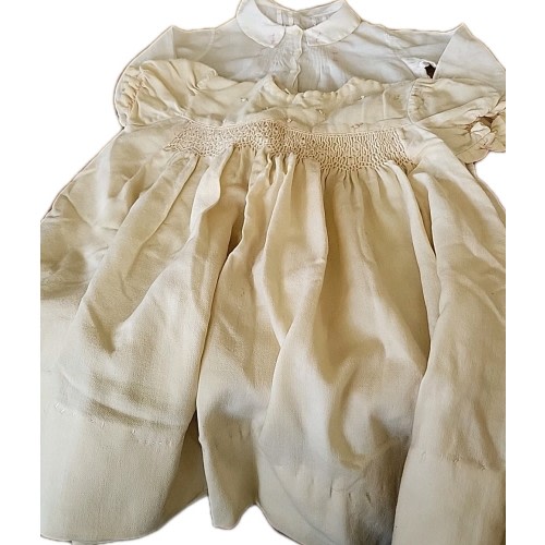 Lot Of 2 Vintage Baby Girl Clothes 0-3 Months Handmade with Embroidery