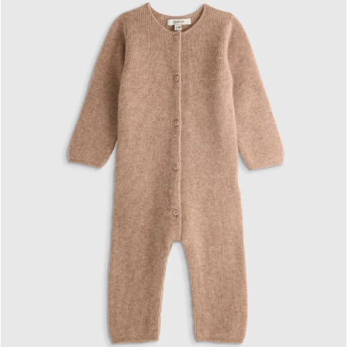Washable Cashmere romper - Baby in Oatmeal