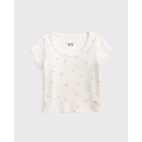 baby lace-trim tee