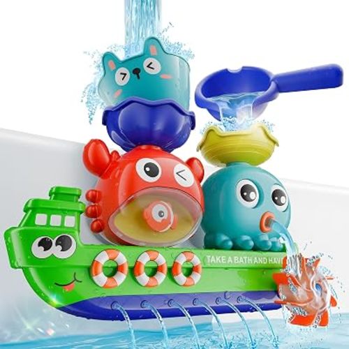 G-WACK Bath Toys for Kids Ages 1-3, Ocean-Themed Interactive Bathtub Toys