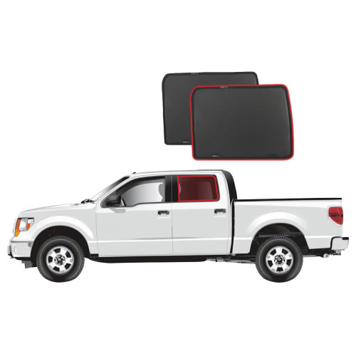 Ford F150 SuperCrew 12th Gen Rear Door Car Window Sun Shades (2009 to 2014)