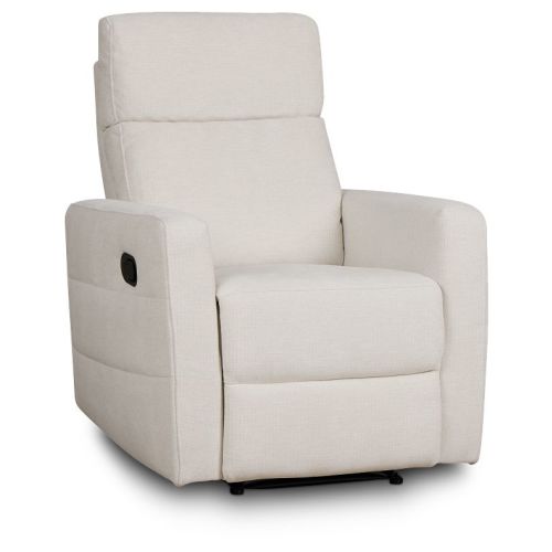 Rae White Fabric Recliner