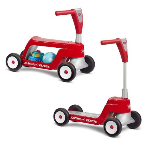 Radio Flyer Scoot 2 Scooter - Red: Steel & Plastic, Ages 1-4, 44.1 lbs Capacity