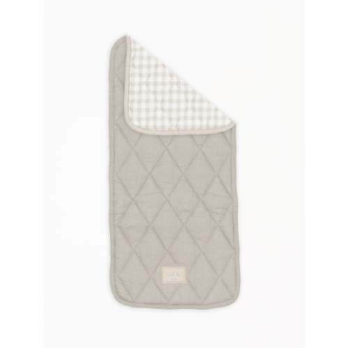 Linen Bassinet Liner - Dove Grey Gingham