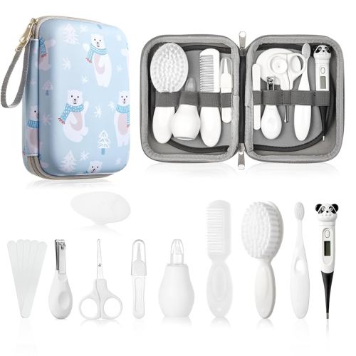 Lictin Baby Grooming and Health Kit, Safety Care Set, Newborn Nursery Health Care Set with Hair Brush,Comb,Nail Clippers and More for Newborn Infant Toddlers Baby