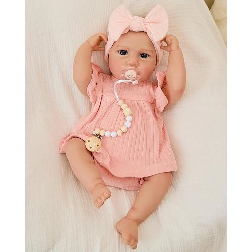 FOCKOF 18 Inch Realistic Reborn Baby Dolls, Lifelike Baby Doll Girls Gift
