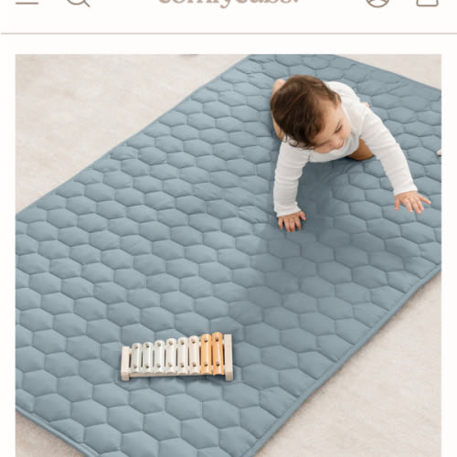 Play Mat with Non-Slip Bottom in Pacific Blue – Comfy Cubs