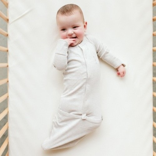 Goumi 24 Hour Convertible Sleeper Baby Gown - Storm Gray 3-6M