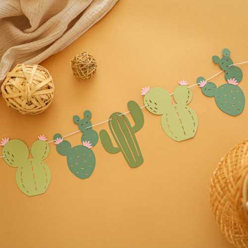 Cactus Garland, Desert Baby Shower, One Prickly Pair Birthday, Fiesta Party Decorations