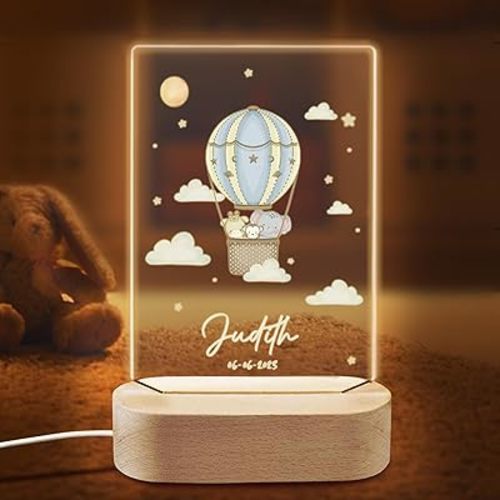 Personalized Baby Night Light, Custom Nursery Night Light for Kids, Personalized Baby Gifts for Boys, Girls, Custom Baby Night Light for Kids, Personalized Birthday Gift for Baby, Kids
