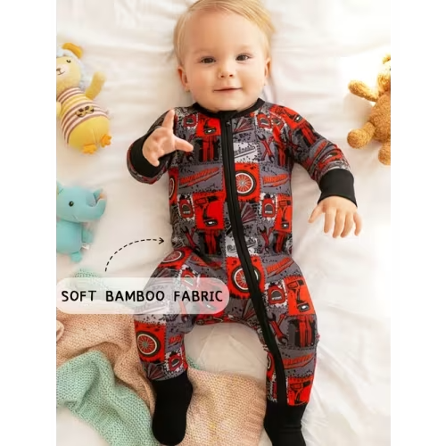 soft bamboo baby sleeper convertible footie zip - Temu
