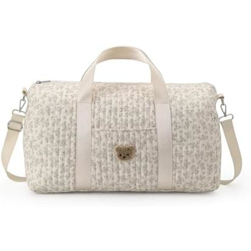 Diaper Tote Bag Organizer Handbag Floral Mommy Bag Nappy Boston Storage Duffle Quilted Infant Carriages for Women Outdoor