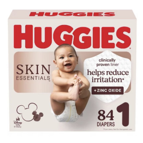Huggies Skin Essentials Newborn Diapers & Wipes | Soft & Gentle