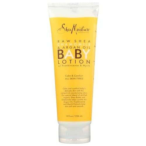 SheaMoisture Baby Lotion for Dry Skin and Clear Skin Raw Shea, Chamomile and Argan Oil with Shea Butter 8 oz