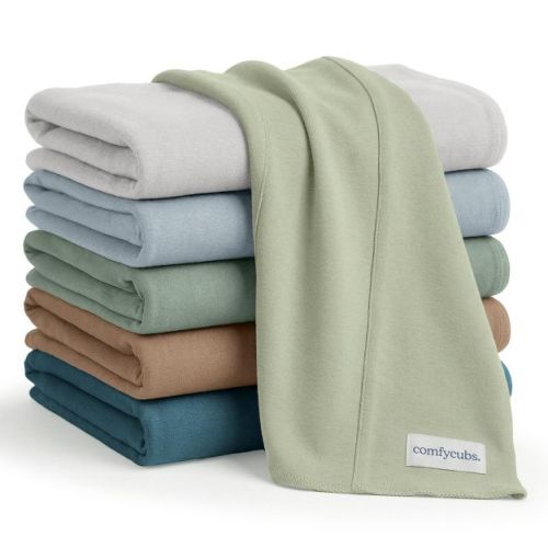 Comfy Cubs Baby Burp Cloths Set Pack of 6 - Large, 6-Layer, Ultra Absorbent Soft 100% Cotton for Infants - Multi Boy