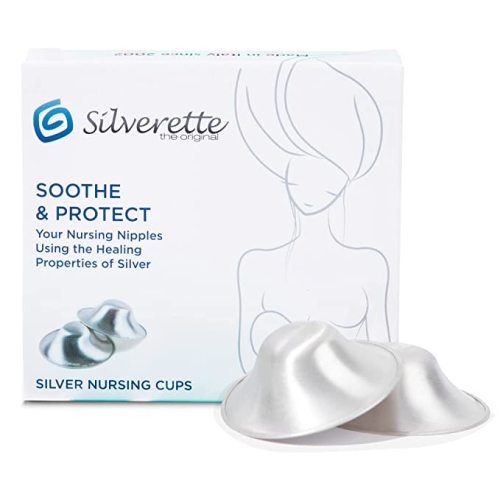 SILVERETTE The Original Silver Nursing Cups - Soothe and Protect Your Nursing Nipples -Made in Italy - REGULAR
