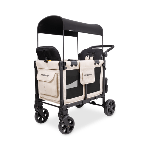 W2 Elite Pro Stroller Wagon (2 Seater) - Sandy Beige – WONDERFOLD