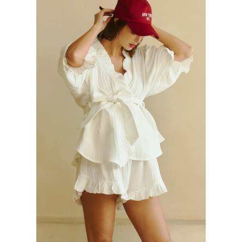 RUFFLED MUSLIN PJ SET