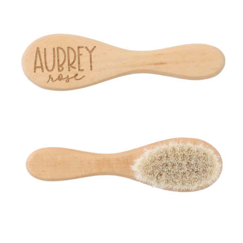 Personalized Wooden Baby Brush | Whimsy