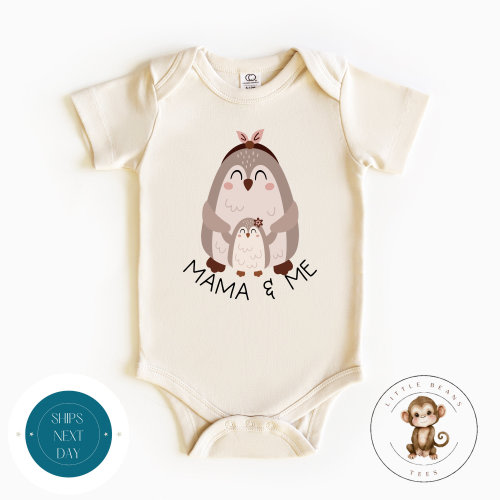 Mama and Me Penguin Baby Onesie® | Cute Baby Onesie® |  Baby Shower Gift | Animal Theme Onesie®