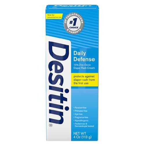 Desitin Daily Defense Baby Diaper Rash Cream with 13% Zinc Oxide Barrier Cream