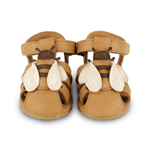 Donsje Duni Sky Camel Classic Leather Bee Sandals