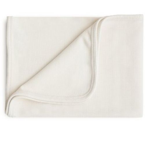 Ribbed Baby Blanket Ivory One Size
