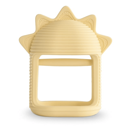 mushie Silicone Baby No-Drop Sun Teether Toy