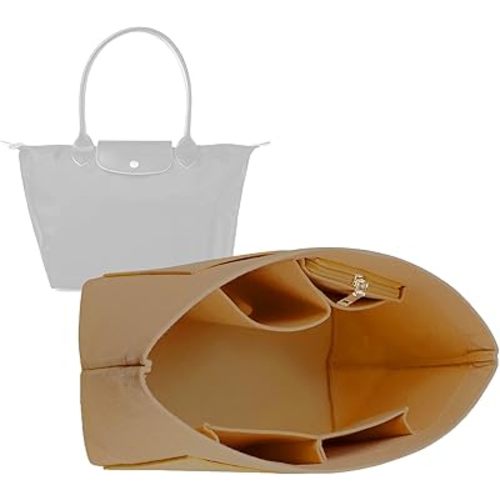 Purse Organizer Insert for Longchamp Le Pliage Neo Handbags Insert Organizer 1012camel-L