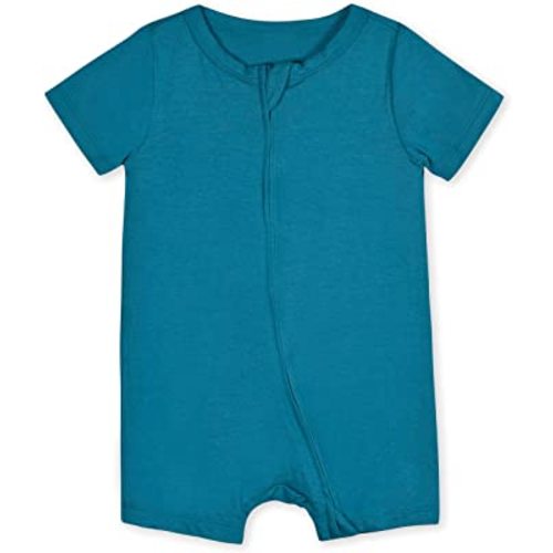 Gerber Unisex Baby Buttery-Soft Short Sleeve Romper With Viscose Made With Eucalyptus
