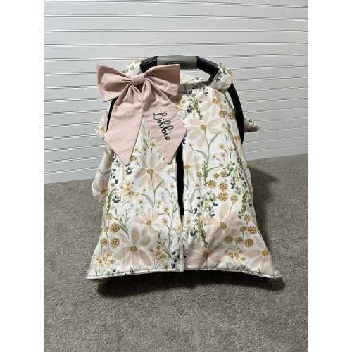 Daisy Car Seat Canopy: Floral Nursery Decor, Flower Baby Room