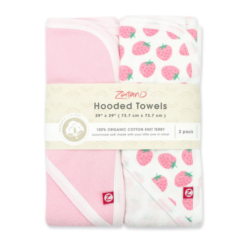 Strawberries Organic Cotton Hooded Towels – Zutano