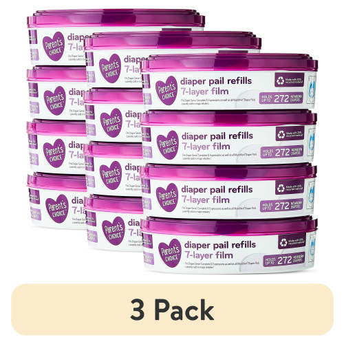 (3 pack) Parent's Choice Diaper Pail Refills, 4 Count