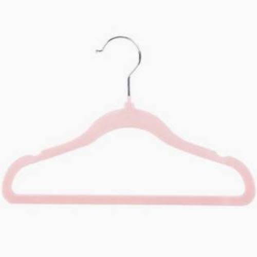 Tiny Dreamers 10-Piece Velvet Hanger, Strawberry Cream