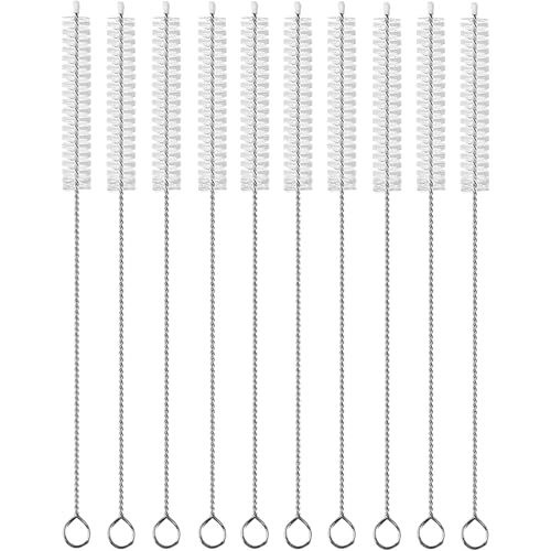 Straw Cleaner Brush Extend 12 inch, Extra Wide 12mm diam Pipe Cleaners, Extra Long Straw Brush for Sippy Cup, Water Bottle and Tubes, Drinking Straw Cleaning Brush Set 10 Pack
