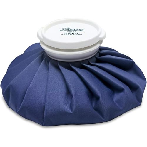 BICAREE Ice Pack for Injuries Reusable, Ice Bags Hot Water Bag for Hot & Cold Therapy and Pain Relief with Cover, No-Leak Elastic Breathable Ice Bag, Size 9"