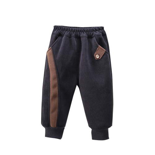 JWZUY Baby Boys Corduroy Jogger Pants - Elastic Waist Casual Trousers with Button Pocket for Toddlers Infants Kids Children Bottoms Black 80 3 Months