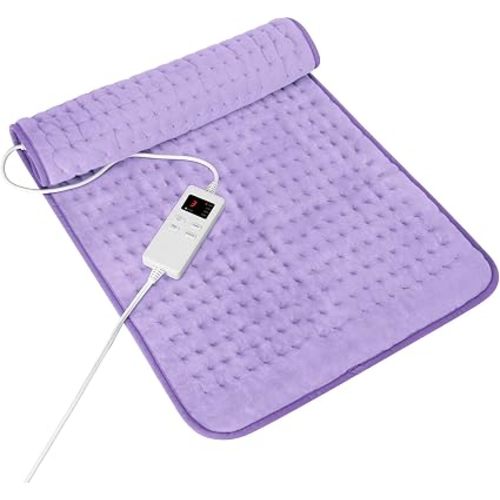 Heating Pad for Period Cramps, Heating Pad for Back/Neck/Shoulder Muscle Pain, 6 Heating & 4 Timer Setting, Auto Shut Off, Dry/Moist Heat & Machine Washable, Birthday Christma s Gifts for Women Mom