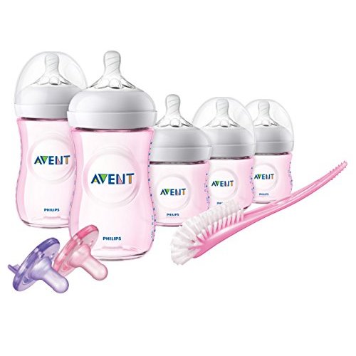 Philips Avent Natural Baby Bottle Newborn Gift Set - Pink